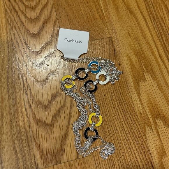 Calvin Klein long necklace silver - Picture 1 of 5